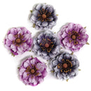 Prima Paper Flowers 6/Pkg Moonlit Petals, Bewitched
