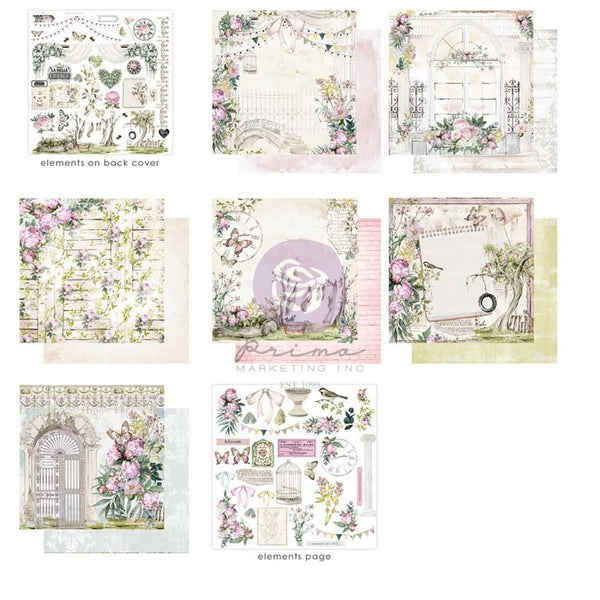 Prima Marketing Double-Sided Paper Pad 12"X12" 14/Pkg Serene Petals