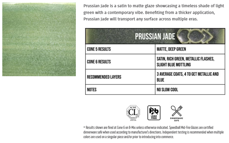 Speedball Mid-Fire Glaze 473ml - Prussian Jade