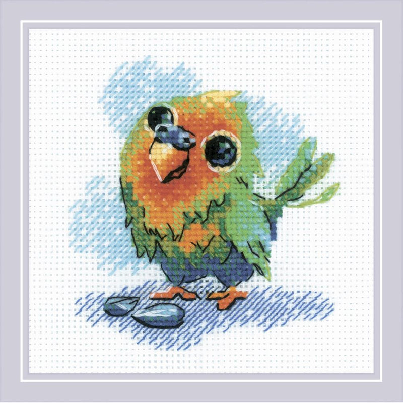 RIOLIS Counted Cross Stitch Kit 6"x6" Little Parrot