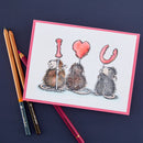 House Mouse Cling Rubber Stamp We Heart You*