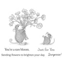 Spellbinders House Mouse Rare Bloom Cling Rubber Stamp Set - Rare Bloom
