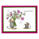 Spellbinders House Mouse Rare Bloom Cling Rubber Stamp Set - Rare Bloom