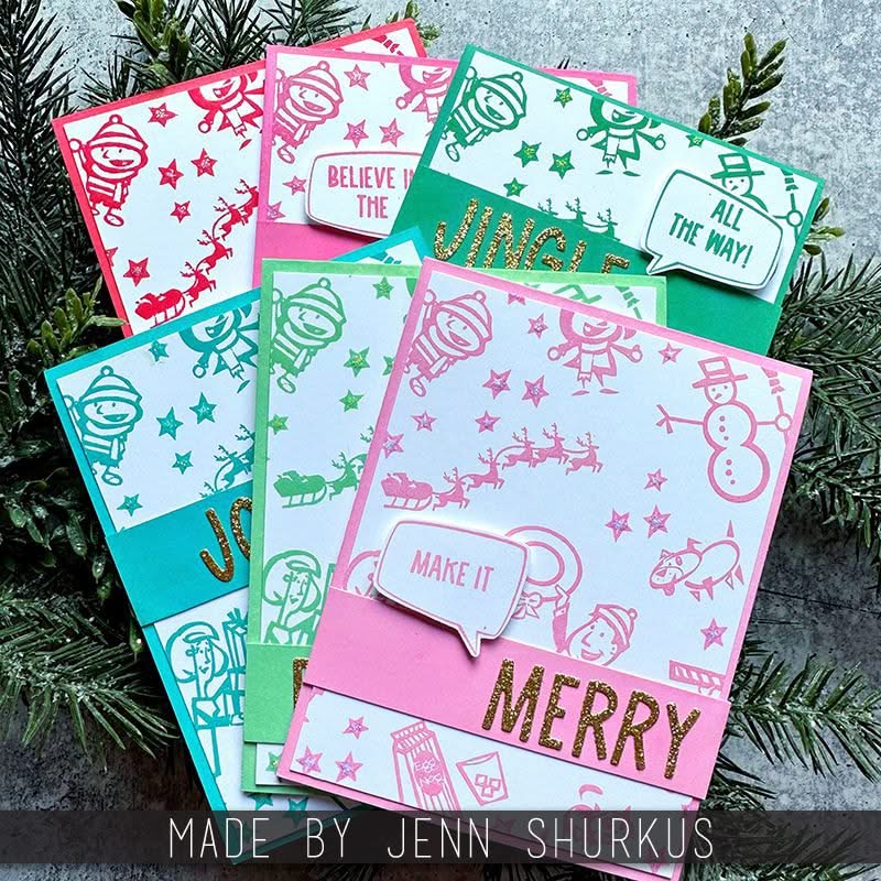Tim Holtz Cling Stamps 7"X8.5" - Christmas Cartoons*