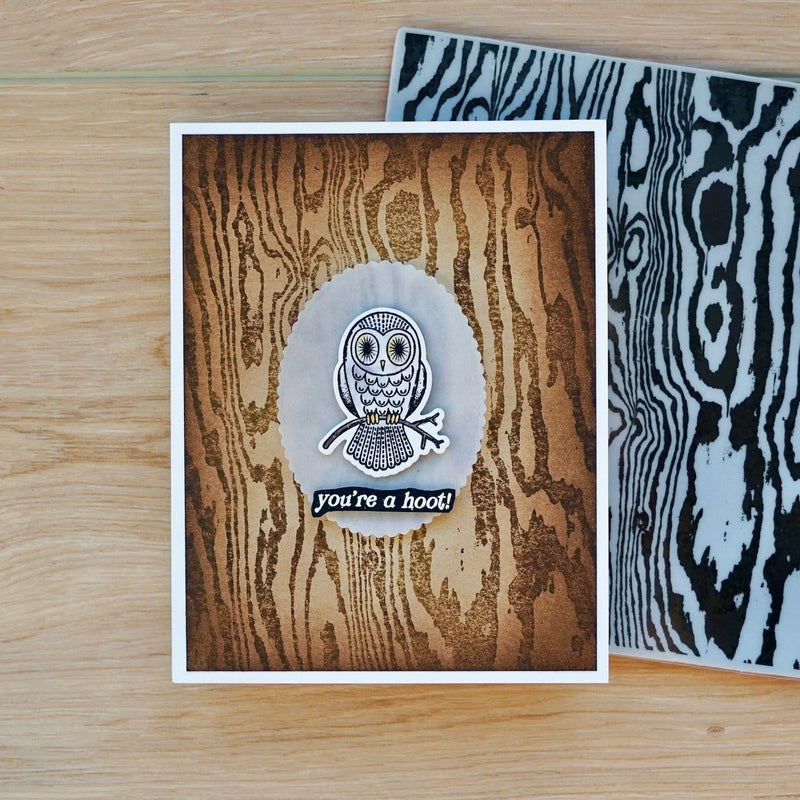 Simon Hurley create. Background Stamp 6"X6" Bold Woodgrain*