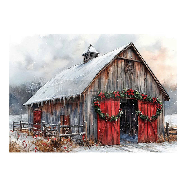 Re-Design A4 Decoupage Fiber - Cranberry Cabin