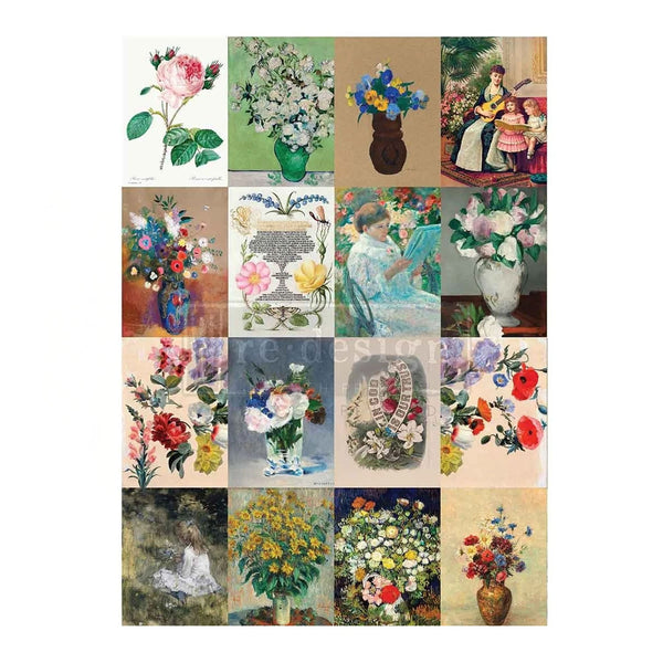 Re-Design A4 Decoupage Fiber - Floral Ambiance