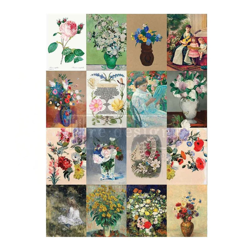 Re-Design A4 Decoupage Fiber - Floral Ambiance