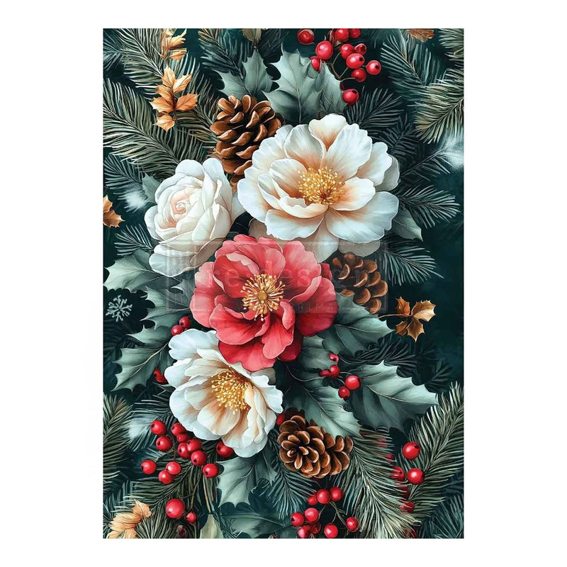 Re-Design A4 Decoupage Fiber - Winter’s Grace