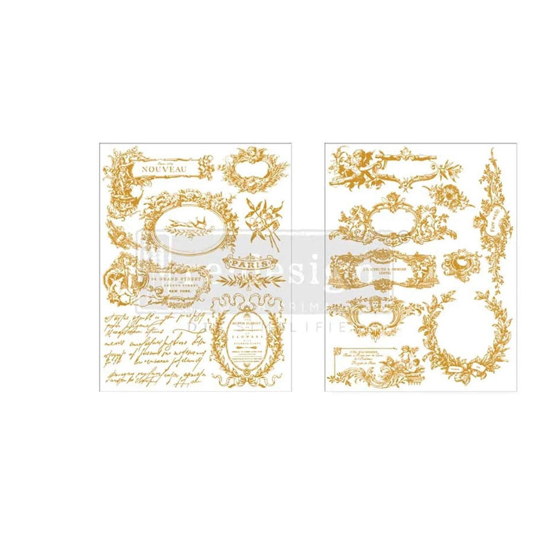 Re-Design Middy Foil Transfers 8.5"x11" - Kacha Label De Luxe
