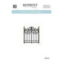 A product cover or packaging card for Reprint Studio Thin Cutting Dies, featuring a black metal gate design in the center on a white background with the Reprint Studio branding at the top and the model number RD101 at the bottom right.