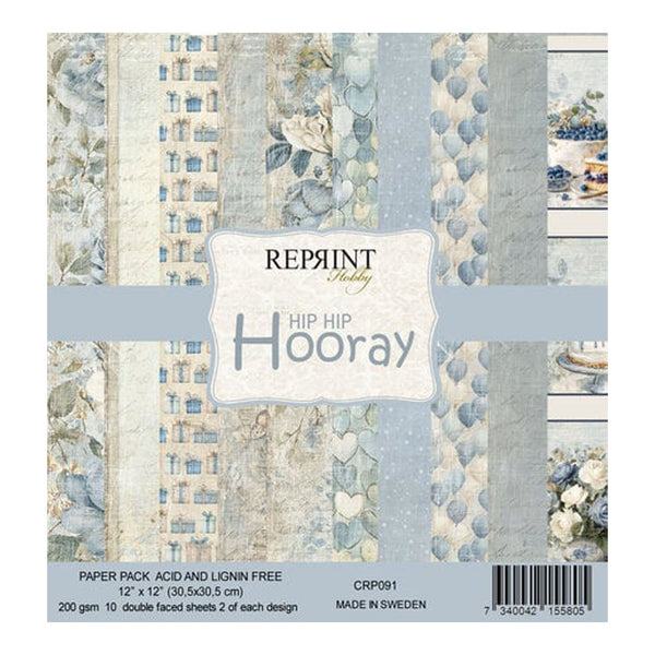 Reprint Hip Hip Hooray 12"x12" Paper Pack