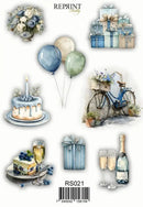 Reprint Hip Hip Hooray 4.3"x6.3" Stickers