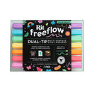 A 7-pack of Rit freeflow Dual-Tip Multi-Surface Paint Markers in 'Jellied Brights' colors, shown in a clear plastic case with a black label.