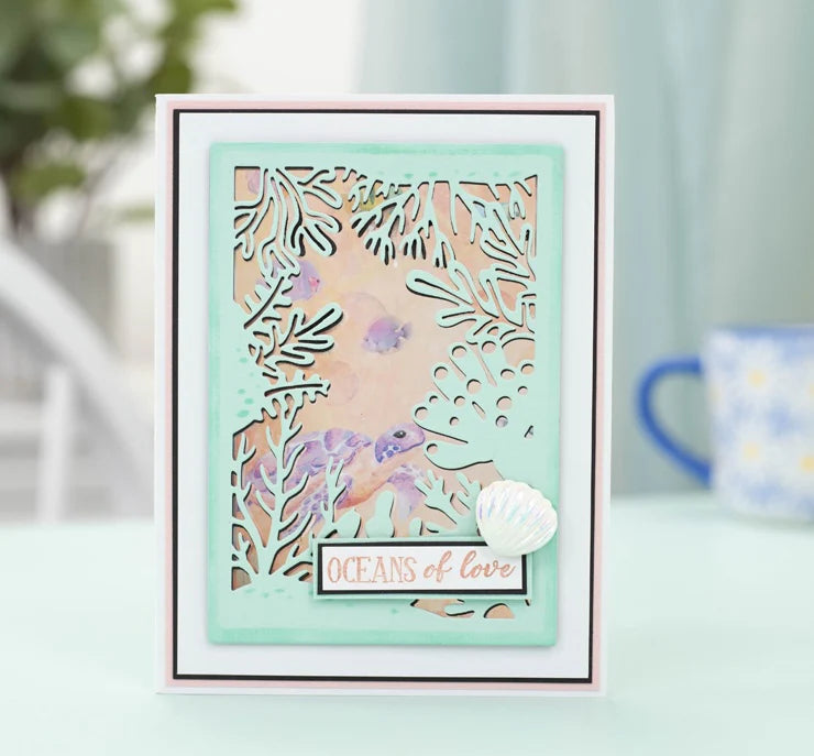 Sara Signature Enchanted Ocean Metal Die Hidden Within The Sea - Create A Card*