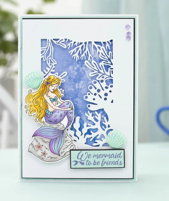 Sara Signature Enchanted Ocean Metal Die Hidden Within The Sea - Create A Card*