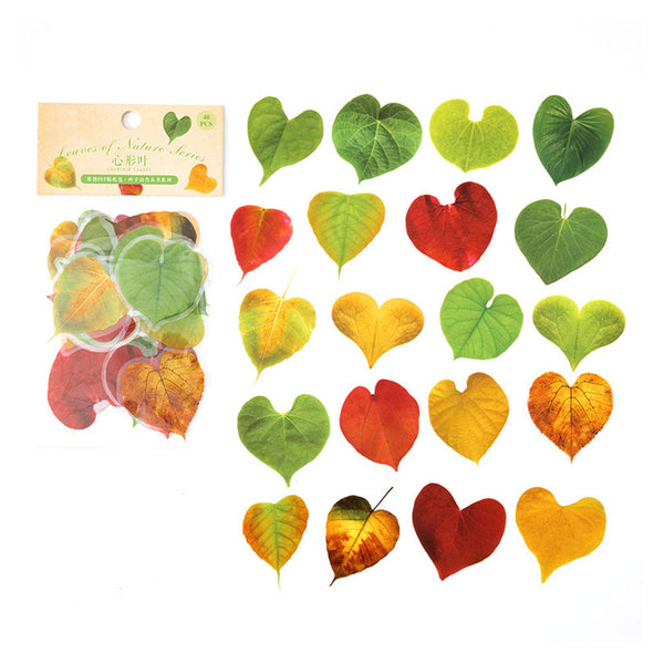 Poppy Crafts Leaves of Nature Sticker Pack - Cardioid Leaves