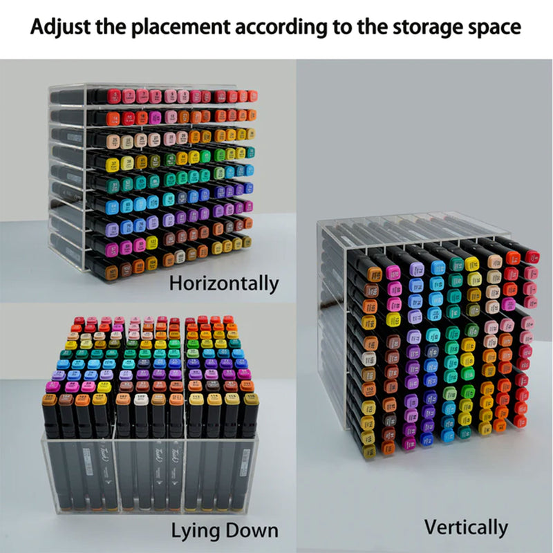 Universal Crafts Clear Acrylic 108 Piece Marker Storage