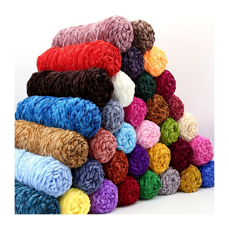 Poppy Crafts Velour Yarn 100g 3 Pack - Black