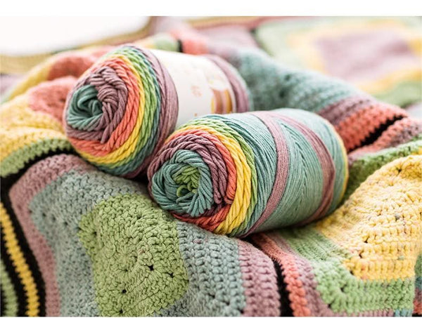 Poppy Crafts Rainbow Cotton Yarn 100g - Mix 34