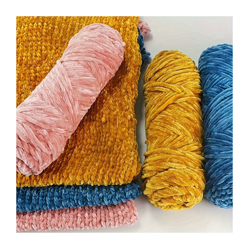 Poppy Crafts Velour Yarn 100g 3 Pack - Black