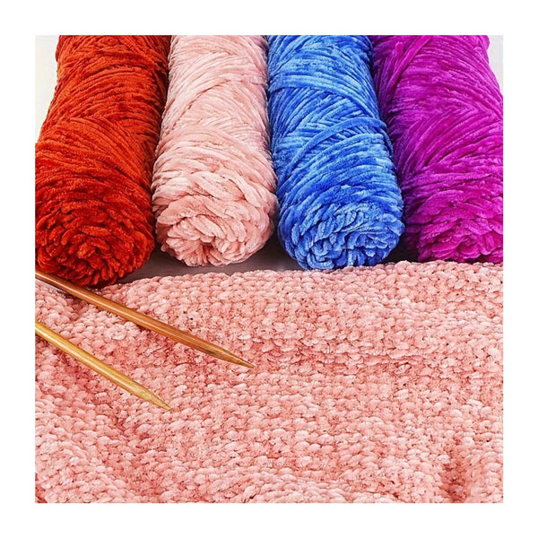 Poppy Crafts Velour Yarn 100g 3 Pack - Black