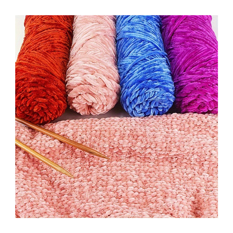 Poppy Crafts Velour Yarn 100g 3 Pack - Black