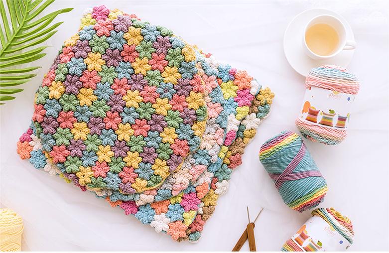 Poppy Crafts Rainbow Cotton Yarn 100g - Mix 37