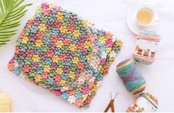 Poppy Crafts Rainbow Cotton Yarn 100g - Mix 28