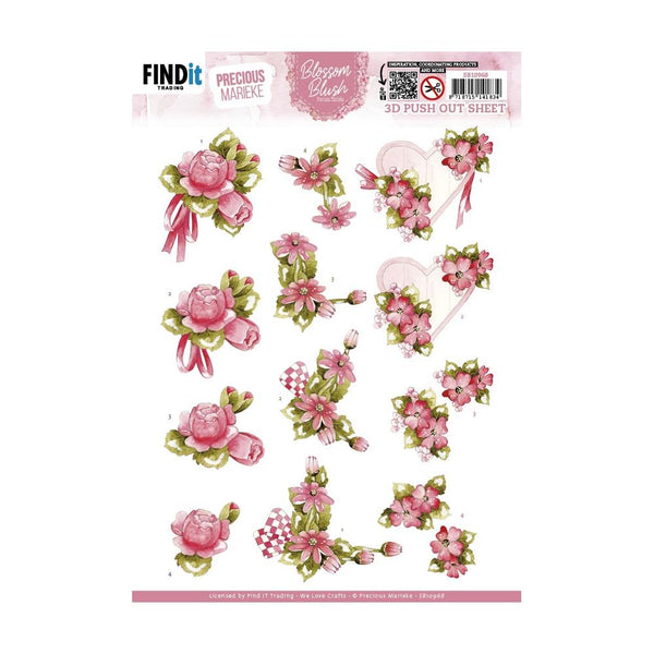 Find It Trading Precious Marieke Punchout Sheet Magenta, Blossom Blush*