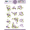 Find It Trading Precious Marieke 3D Punchout Sheet Violet, Purple Blossom