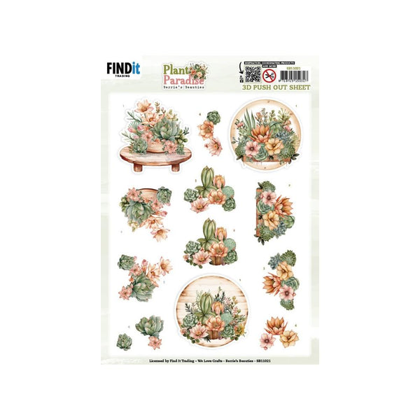 Find It Trading Berries Beauties 3D Punchout Sheet Blooming Oasis, Plant Paradise