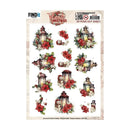 Find It Trading Yvonne Creations 3D Pushout Sheet Floral Lantern, Floral Christmas