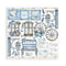 Stamperia Double-Sided Paper Pad 8"x 8" 10/Pkg - Blue Land