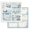 Stamperia Double-Sided Paper Pad 8"x 8" 10/Pkg - Blue Land