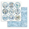 Stamperia Double-Sided Paper Pad 8"x 8" 10/Pkg - Blue Land