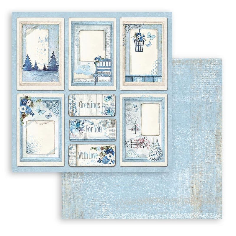 Stamperia Double-Sided Paper Pad 8"x 8" 10/Pkg - Blue Land