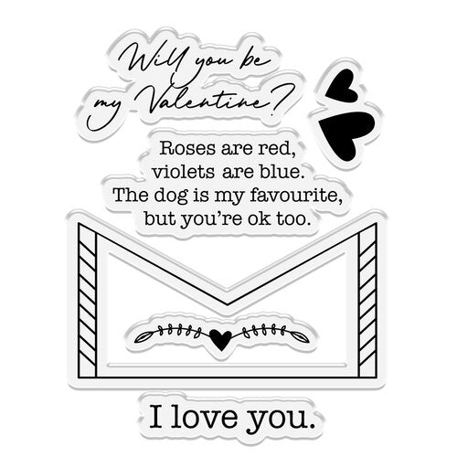 Crafters Companion Love is in the Air Stamp & Die Love Letters*