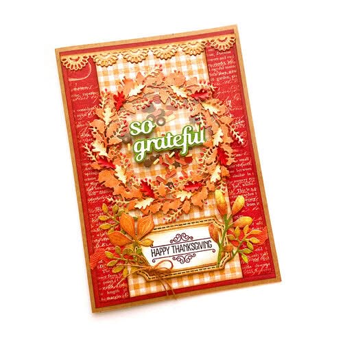 Elizabeth Craft Metal Die Fall Wreath & Owl*