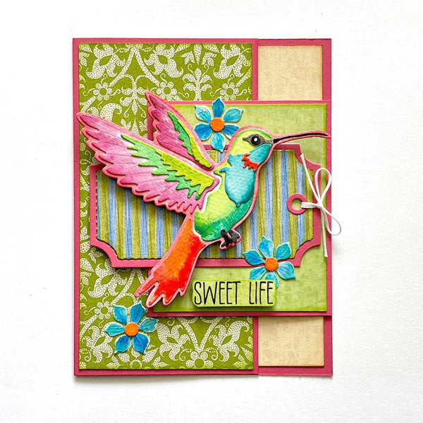 Elizabeth Craft Metal Dies Layered Hummingbird