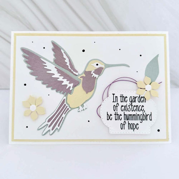 Elizabeth Craft Metal Dies Layered Hummingbird