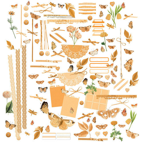 49 And Market Colour Swatch: Peach Laser Cut Outs Elements*