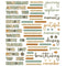 49 And Market Chipboard Set Words, Wanderlust Explorer