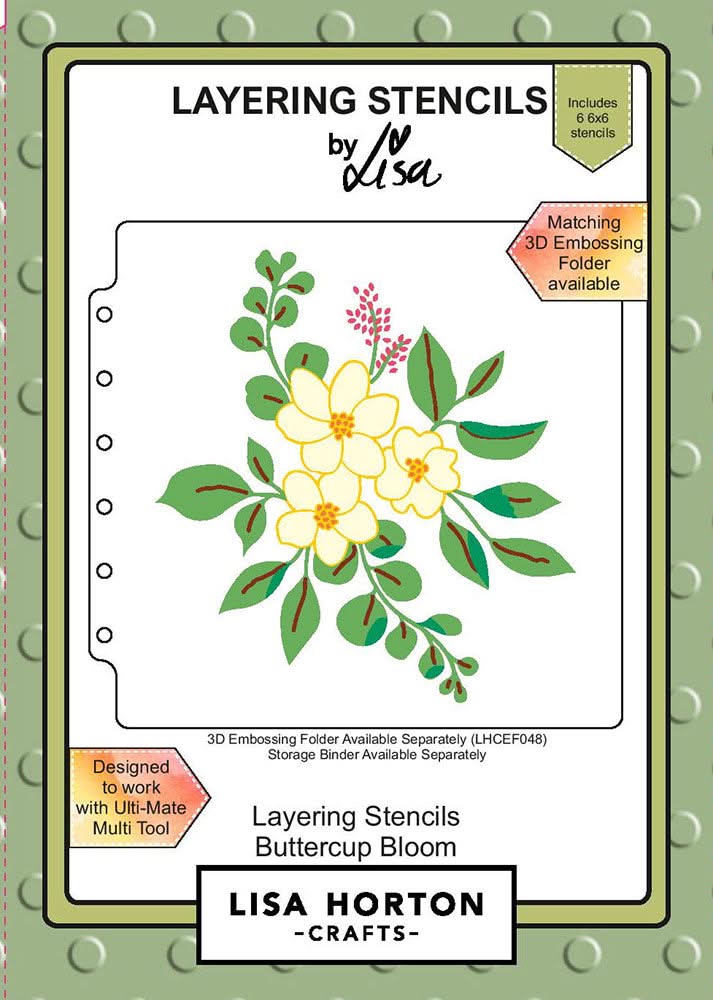 Lisa Horton Crafts Layering Stencils Buttercup Blooms*