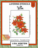 Lisa Horton Crafts Layering Stencils Poinsettia And Holly*