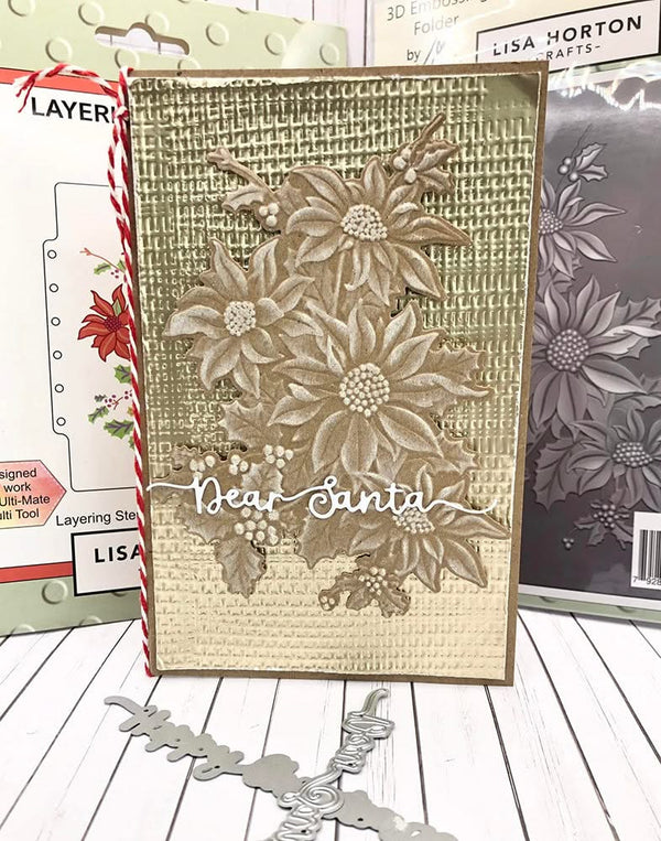 Lisa Horton Crafts Layering Stencils Poinsettia And Holly*