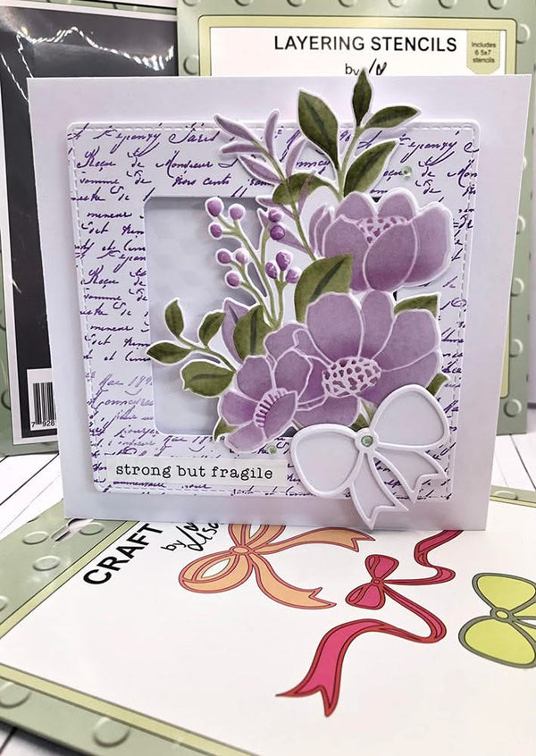 Lisa Horton Crafts Layering Stencils Spring Anemone