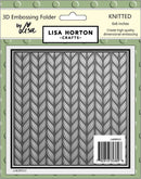 Lisa Horton Crafts Embossing Folder 6"X6" Knitted*
