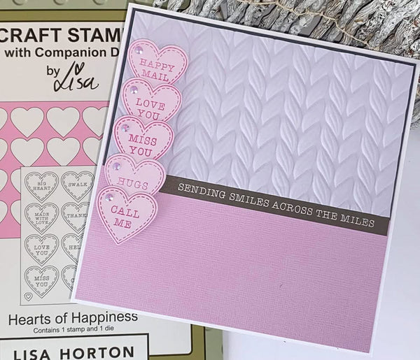 Lisa Horton Crafts Embossing Folder 6"X6" Knitted*