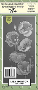 Lisa Horton Crafts Embossing Folder Poppy Cluster